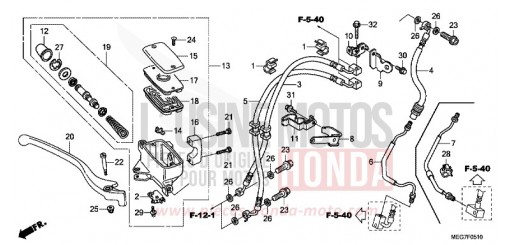 FRONT BRAKE MASTER CYLINDER (VT750C2S/CS) VT750CSC de 2012